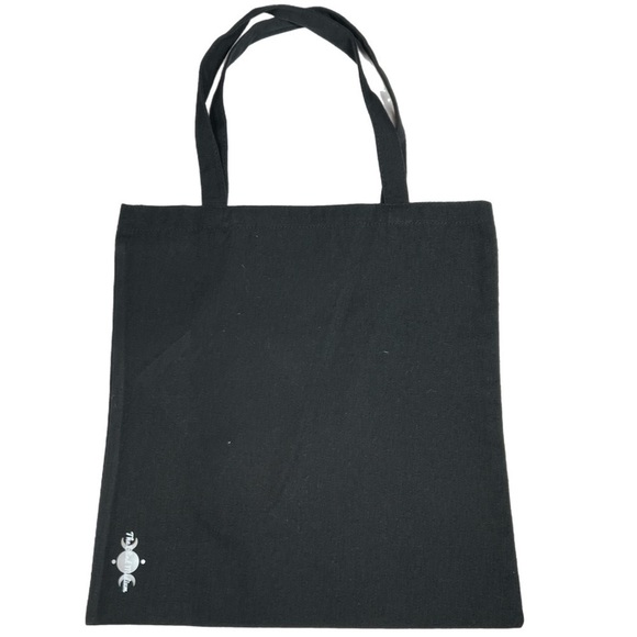 Black Canvas 2 Pc Tote bag & Cosmetics pouch Set Champagne Glass & Bottle design - Picture 3 of 8